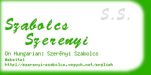 szabolcs szerenyi business card