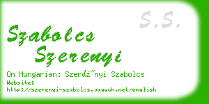 szabolcs szerenyi business card